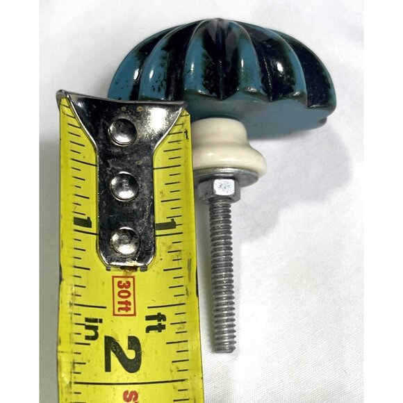 New Set of 8 Dark Teal / Black Seashell Rasin? Decorative Drawer Knob - Picture 6 of 6